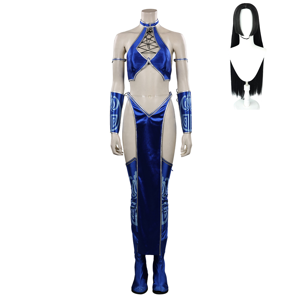 Game Mortal Kombat Kitana Outfits Halloween Carnival Suit Cosplay Costume
