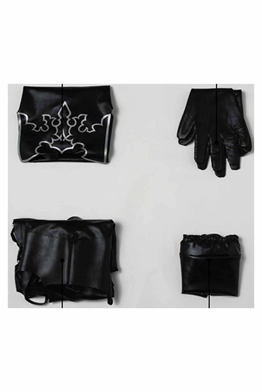 Game NieR:Automata YoRHa No. 2 Type B/2B Black Leather Suit Outfits Halloween Carnival Cosplay Costume