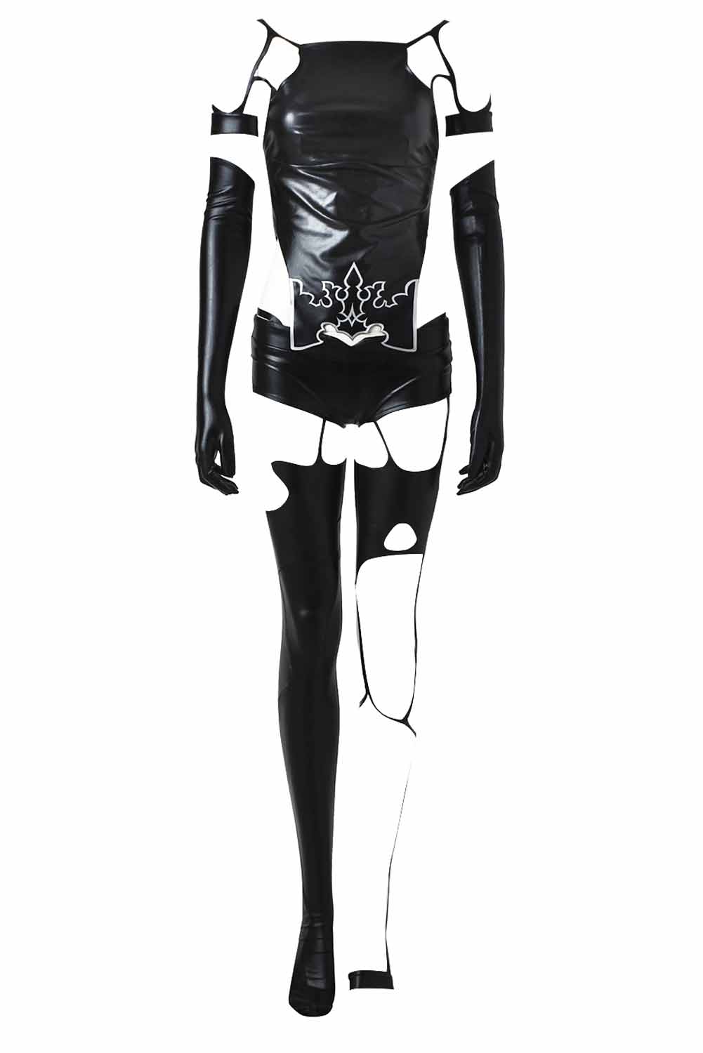 Game NieR:Automata YoRHa No. 2 Type B/2B Black Leather Suit Outfits Halloween Carnival Cosplay Costume