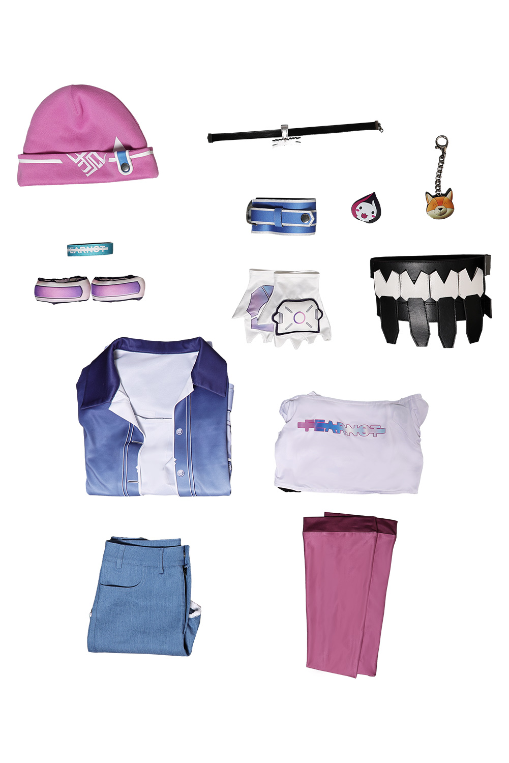 Game Overwatch OW 2 Kiriko LE SSERAFIM Outfits Halloween Carnival Suit Cosplay Costume