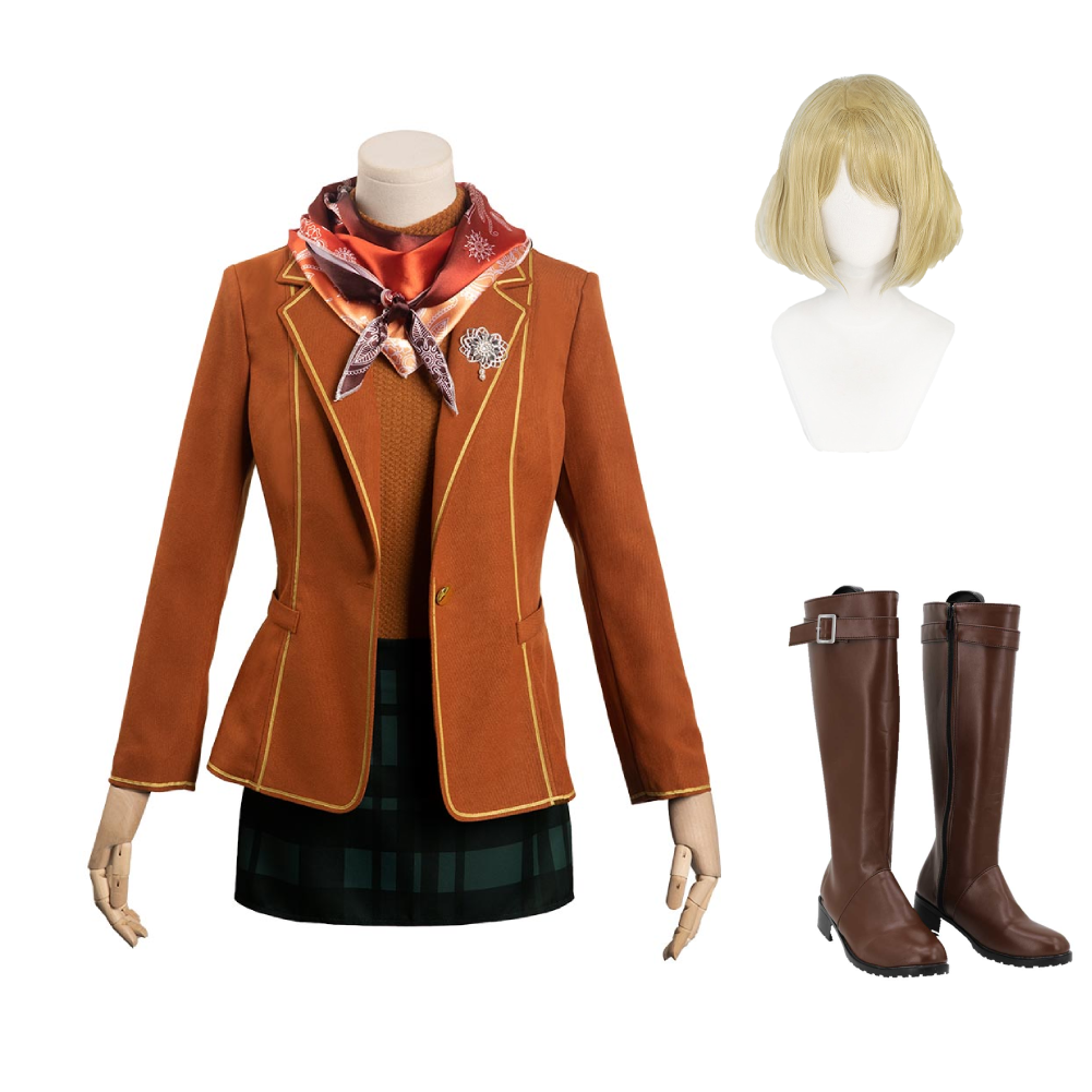 Game Resident Evil 4 Remake Ashley Graham Cosplay Costume Dress Coat Outfits Halloween Carnival Party Suit