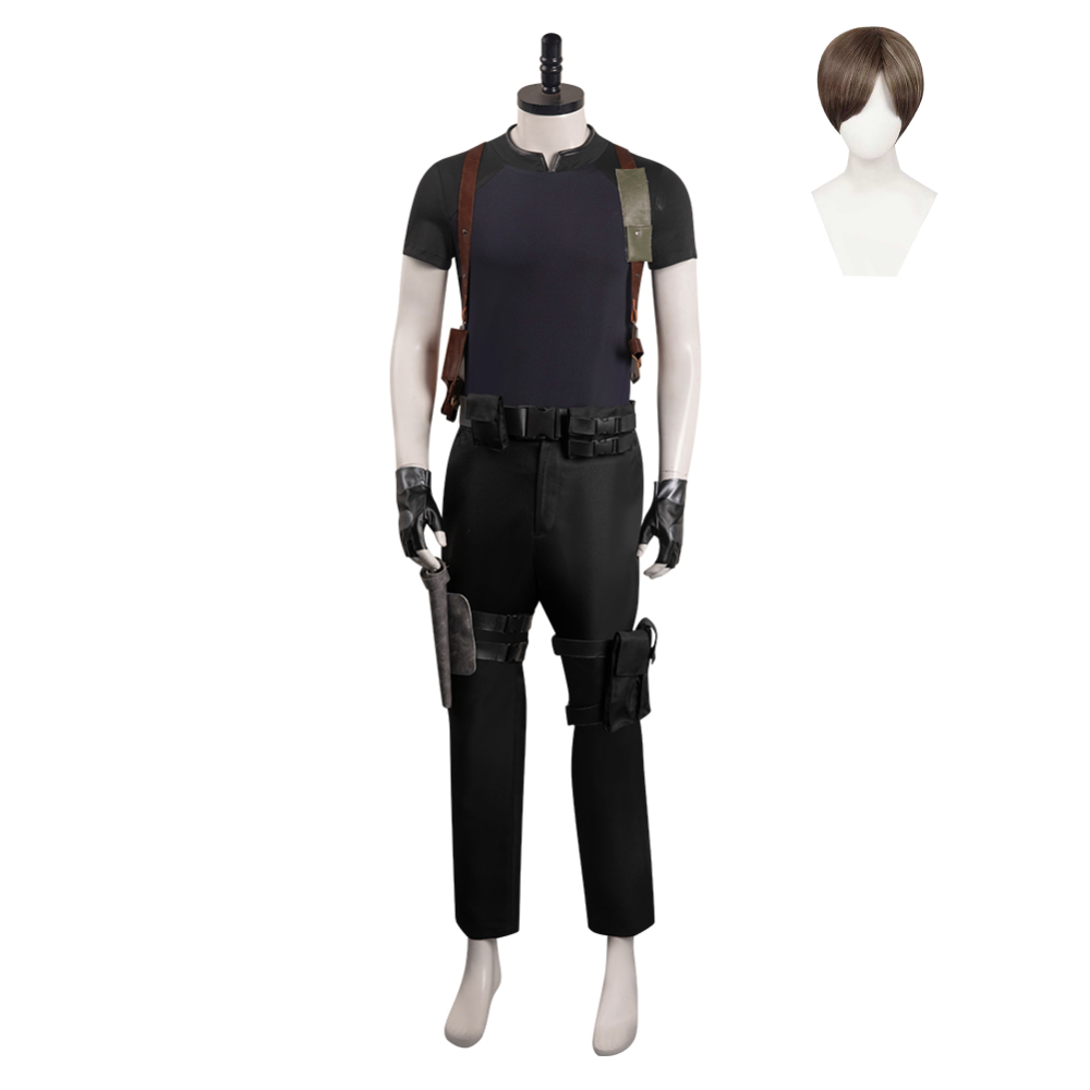 Game Resident Evil 4 Remake Leon S.Kennedy Cosplay Costume Halloween Carnival Party Suit