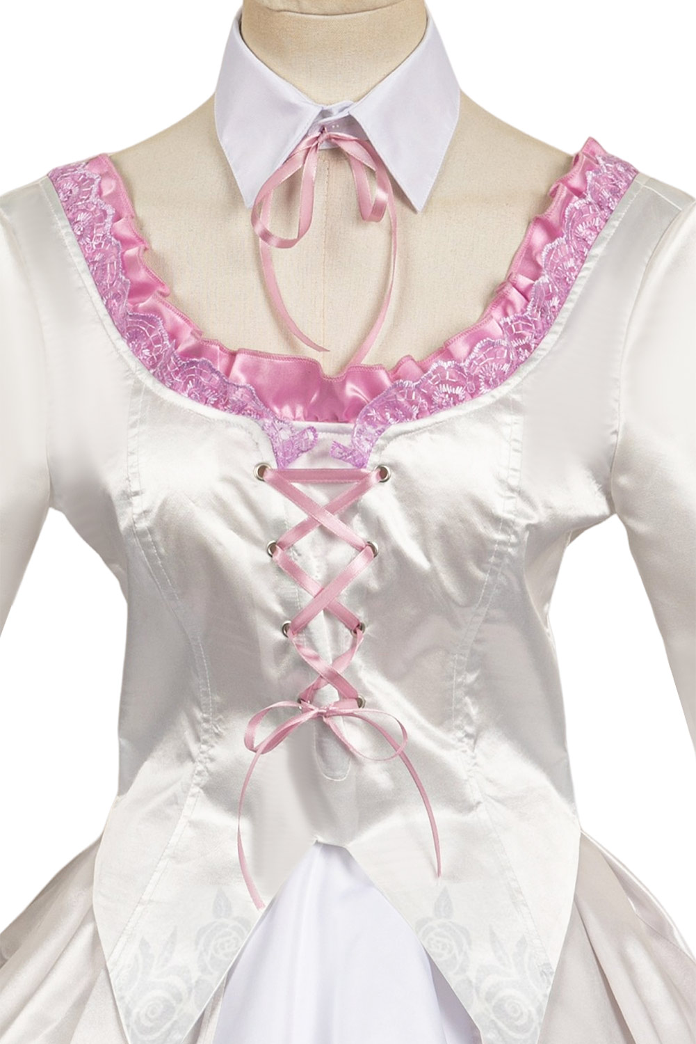 Game Tekken 8 Lili White Printed Dress Suit Outfits Halloween Carnival Suit Cosplay Costume