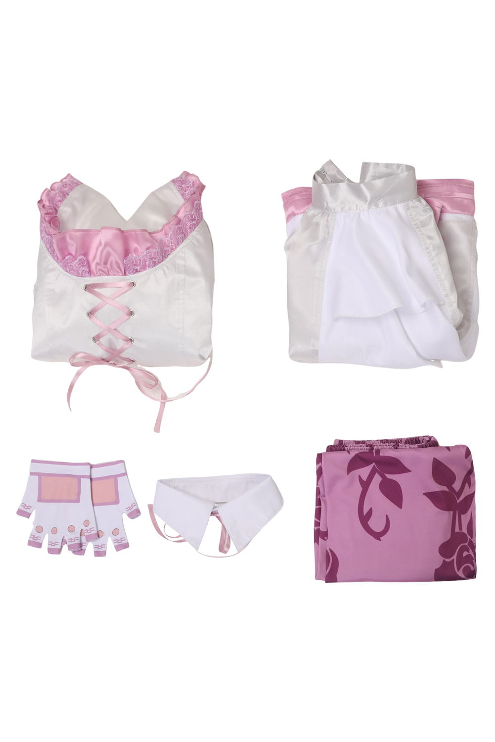 Game Tekken 8 Lili White Printed Dress Suit Outfits Halloween Carnival Suit Cosplay Costume