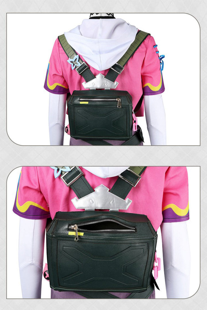 Valorant Clove Cosplay Backpack Crossbody PU Leather Bags Halloween Co