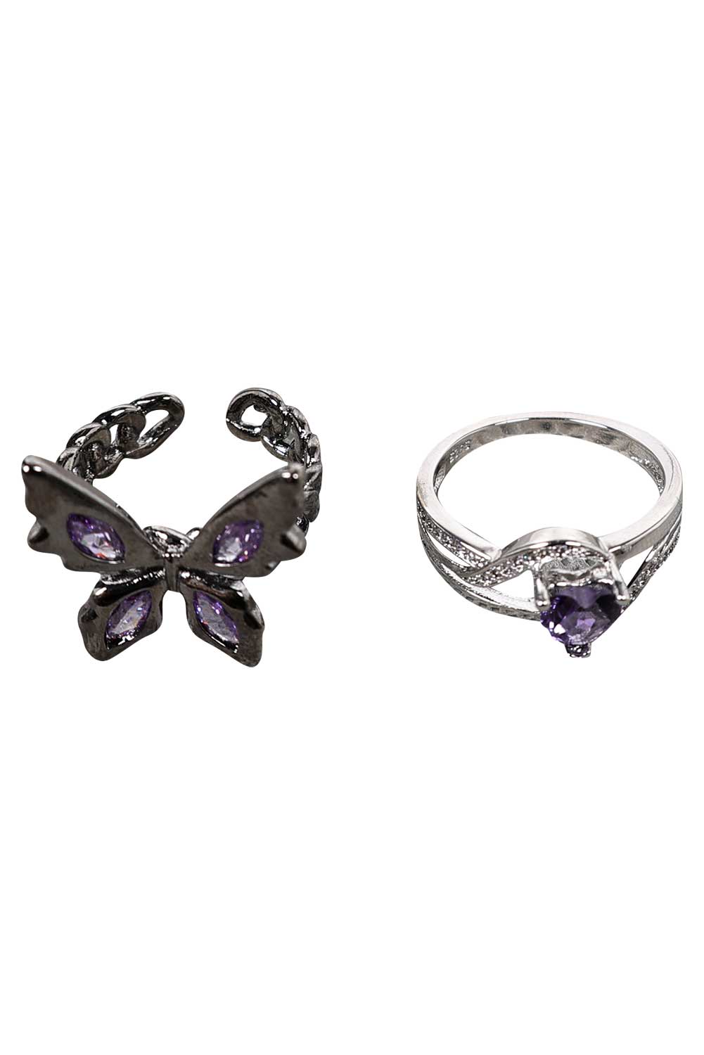 Game Valorant Clove Cosplay Love Ring Butterfly Rings Set Halloween Costume Accessories