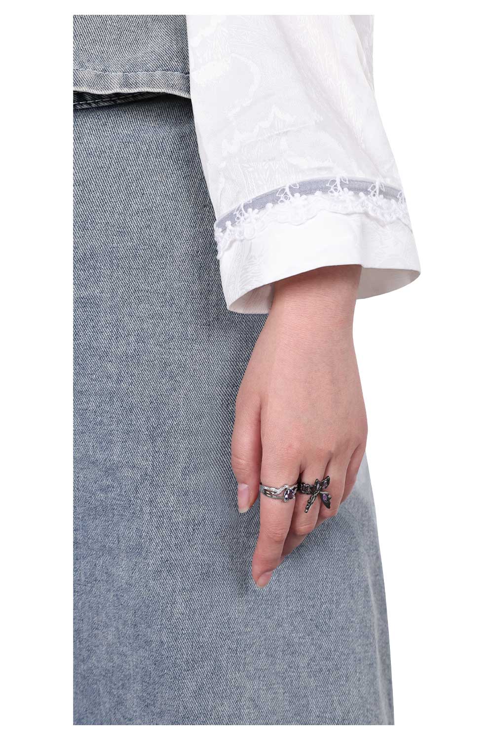 Game Valorant Clove Cosplay Love Ring Butterfly Rings Set Halloween Costume Accessories