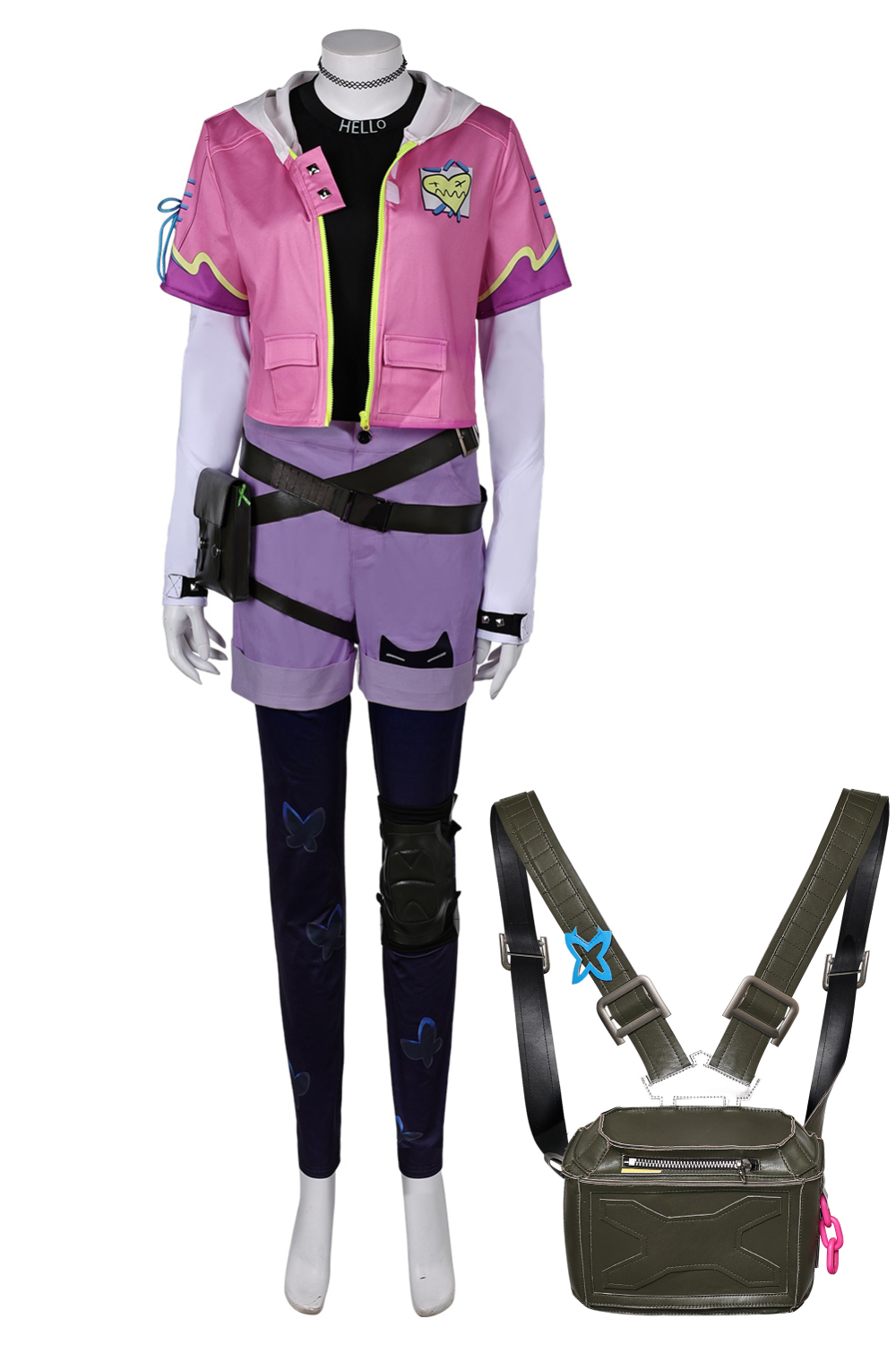 Game Valorant Clove Women Pink Outfits Halloween Carnival Suit Cosplay Costume