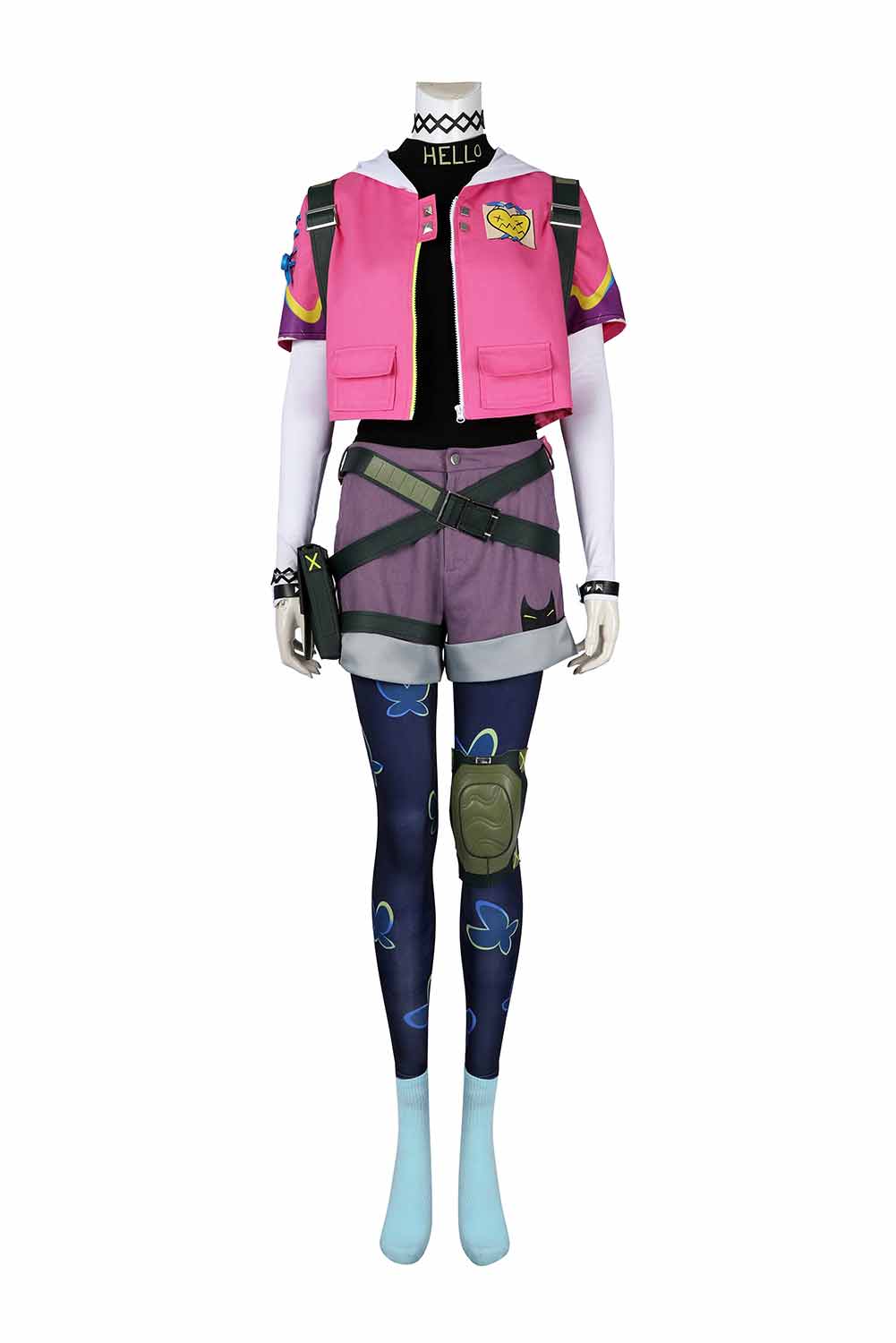 Game Valorant Clove Women Pink Top Pants Full Set Outfits Halloween Carnival Suit Cosplay Costume