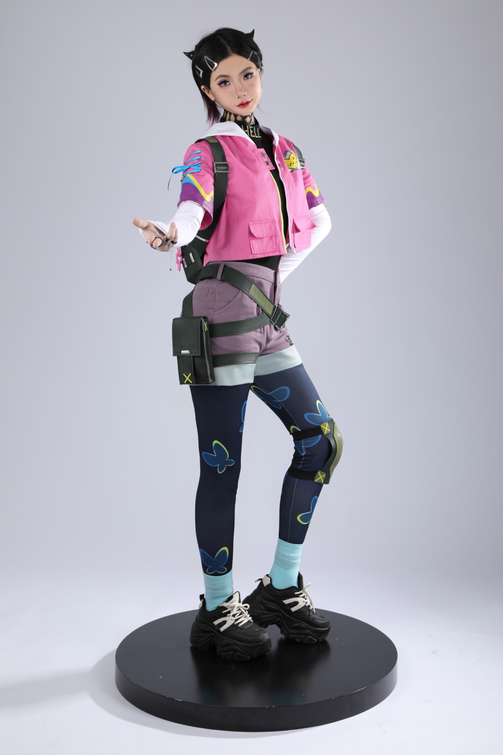 Game Valorant Clove Women Pink Top Pants Full Set Outfits Halloween Carnival Suit Cosplay Costume