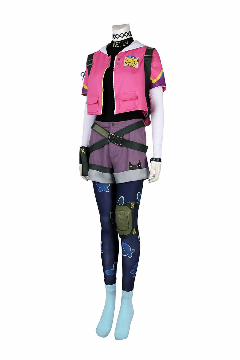 Game Valorant Clove Women Pink Top Pants Full Set Outfits Halloween Carnival Suit Cosplay Costume