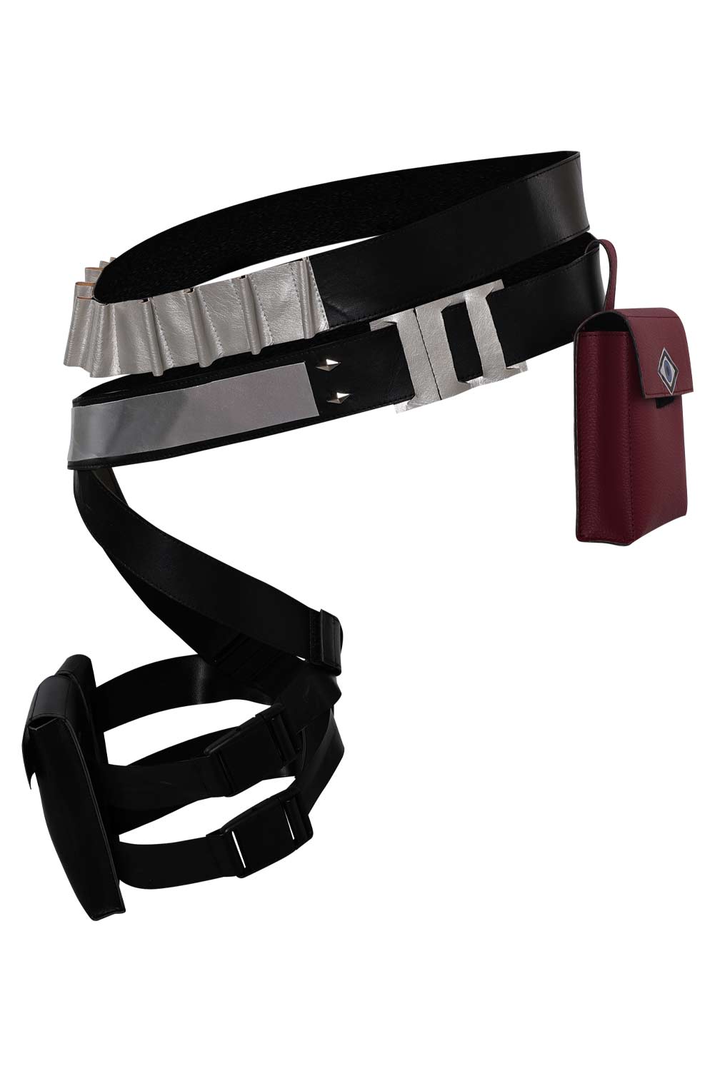 Game Valorant Fade Cosplay Belt Leather Bag Set Halloween Costume Accessories Props