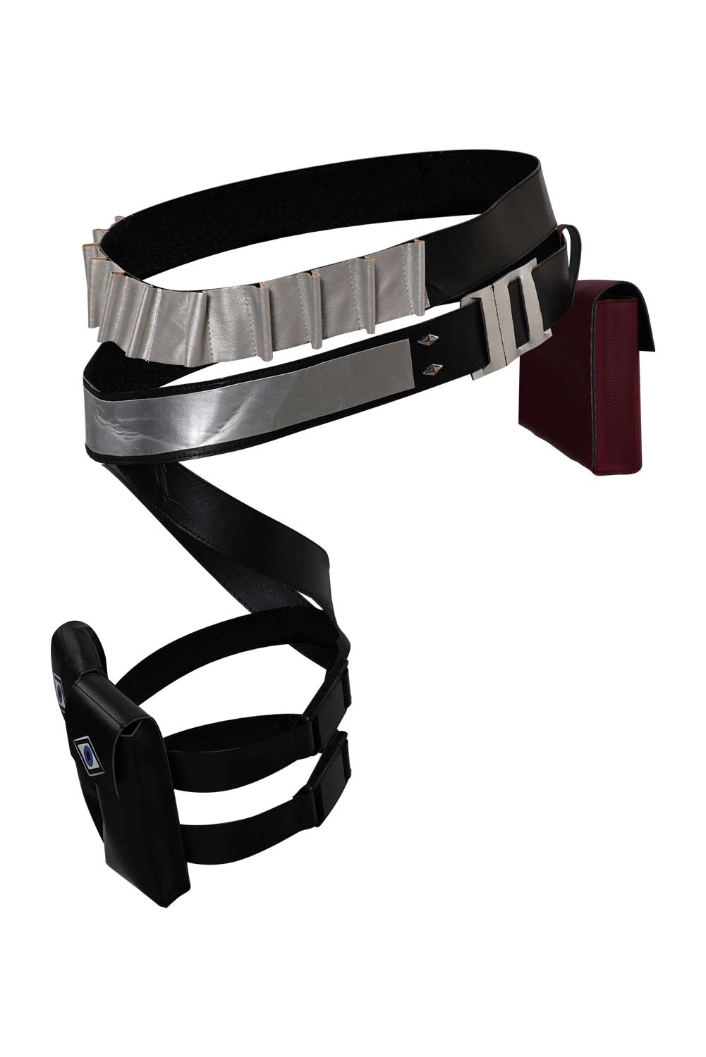 Game Valorant Fade Cosplay Belt Leather Bag Set Halloween Costume Accessories Props