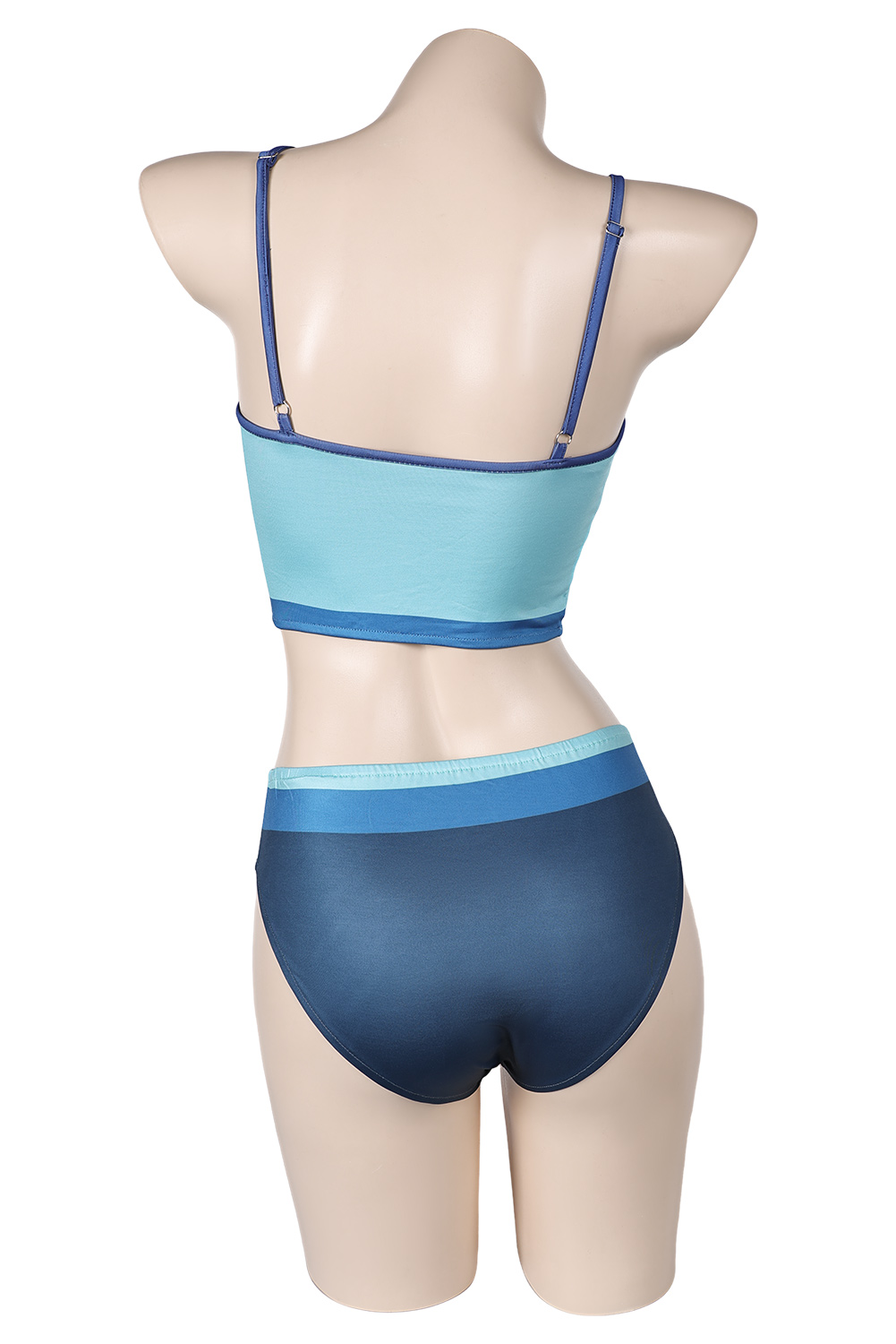 Game Valorant Jett Blue Printed 2 Piece Bikinis Set Swimsuit Outfits Halloween Carnival Suit Cosplay Costume Original Design