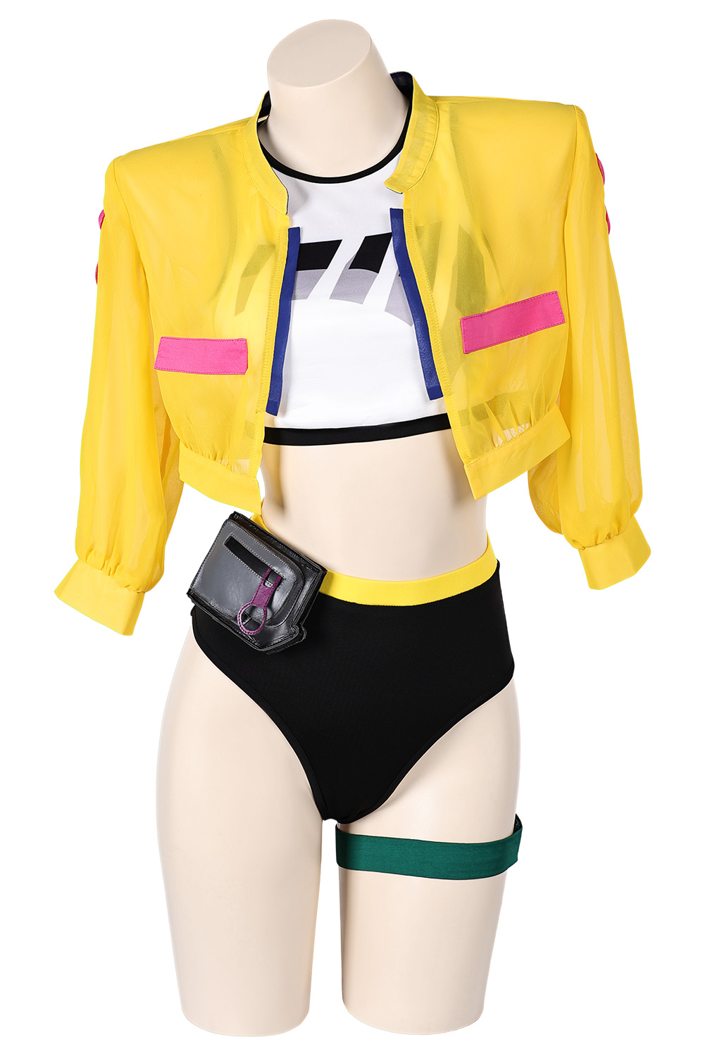 Game Valorant Killjoy Women Yellow 5 Piece Set Swimsuit Outfits Halloween Carnival Suit Cosplay Costume Original Design