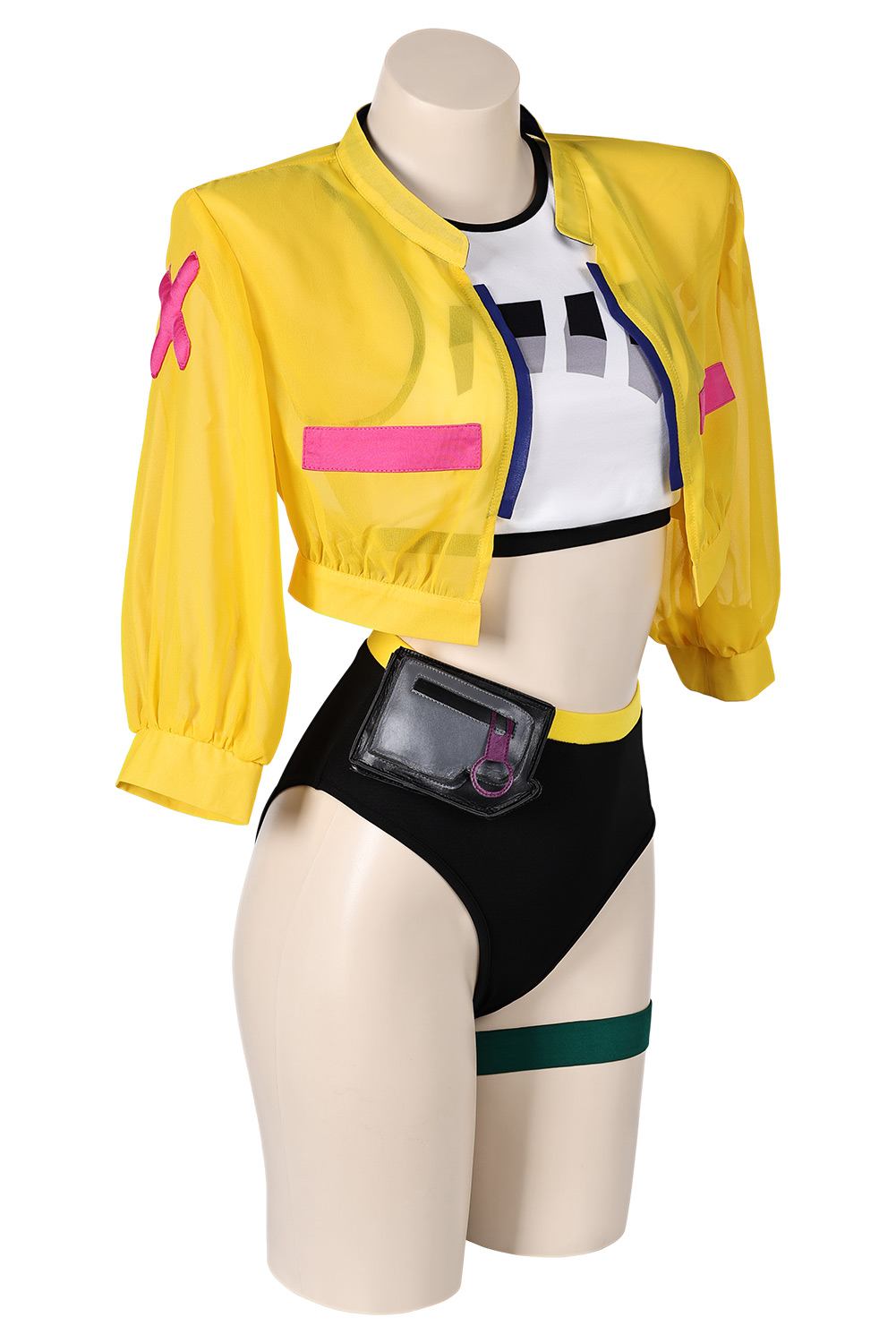 Game Valorant Killjoy Women Yellow 5 Piece Set Swimsuit Outfits Halloween Carnival Suit Cosplay Costume Original Design