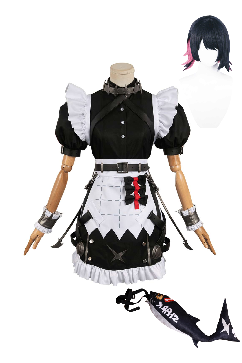 Game Zenless Zone Zero Ellen Joe Shark Maid Dress Victoria Housekeeping Outfits Halloween Cosplay Costume