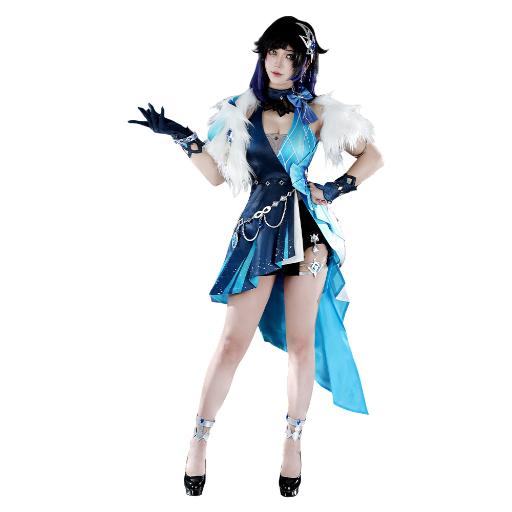 Genshin Impact Yelan Tranquil Banquet Fullset Halloween Carnival Party Cosplay Costume