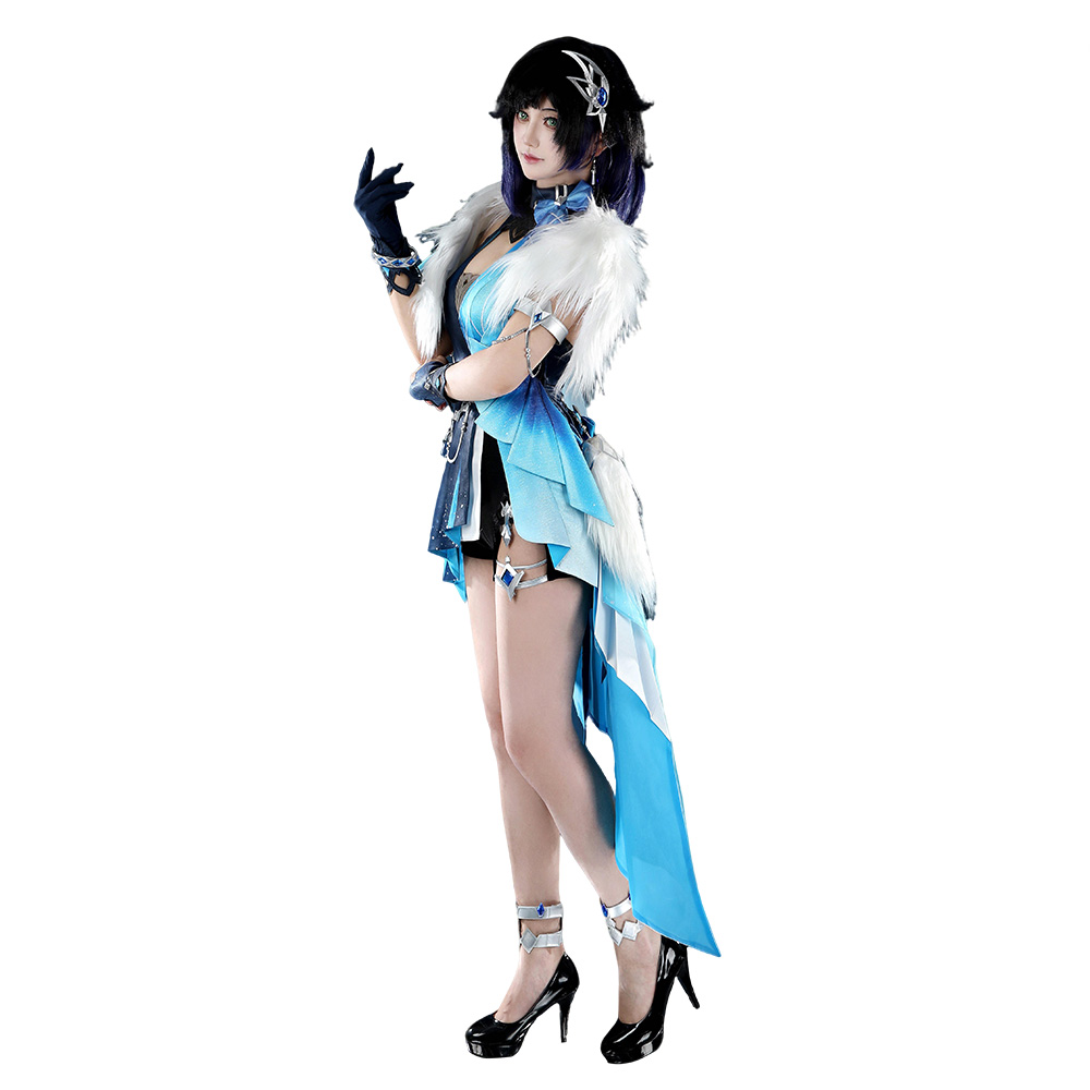 Genshin Impact Yelan Tranquil Banquet Fullset Halloween Carnival Party Cosplay Costume