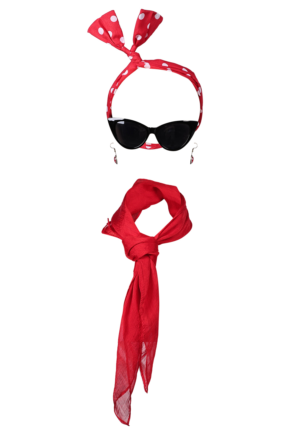 Grease: Rydell High Eforpretty 1950 's Pink Lady Cosplay Red Headband Halloween Costume Accessories