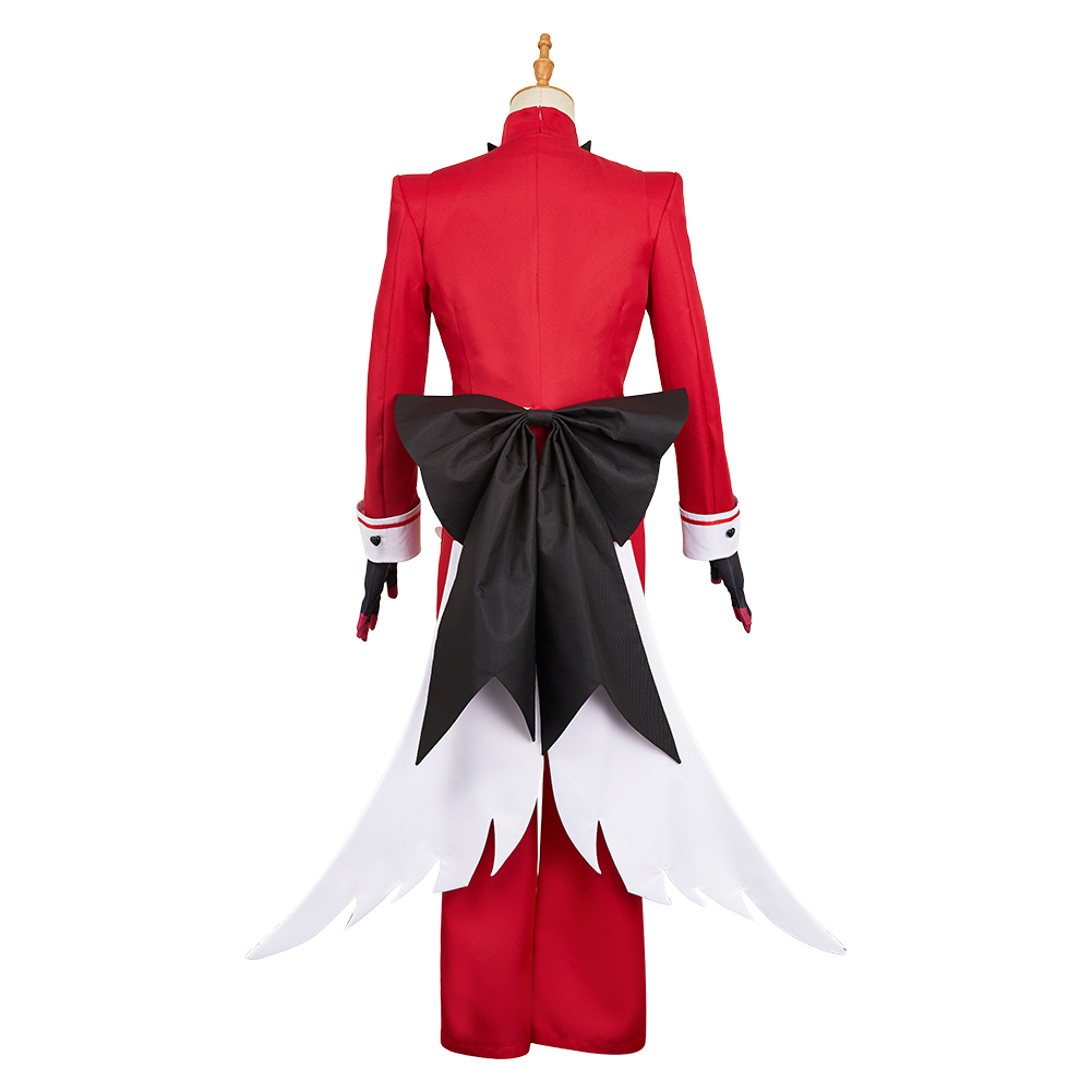 Hazbin Hotel Alastor Maid and Butler Cafe Red Bulter Uniform Halloween Carnival Party Cosplay Costume