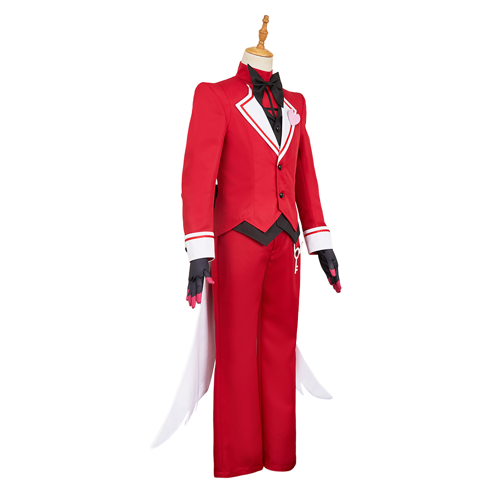 Hazbin Hotel Alastor Maid and Butler Cafe Red Bulter Uniform Halloween Carnival Party Cosplay Costume