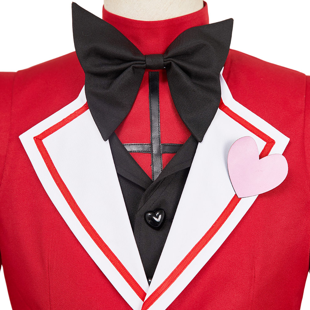 Hazbin Hotel Alastor Maid and Butler Cafe Red Bulter Uniform Halloween Carnival Party Cosplay Costume