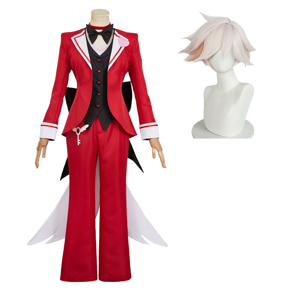 Hazbin Hotel Angel Dust Maid and Butler Cafe Bulter Uniform Halloween Carnival Party Cosplay Costume
