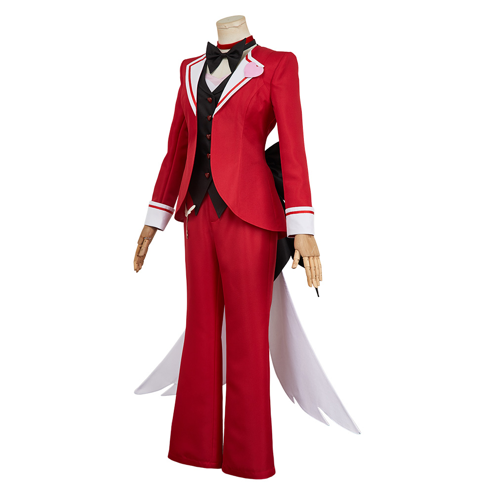 Hazbin Hotel Angel Dust Maid and Butler Cafe Bulter Uniform Halloween Carnival Party Cosplay Costume