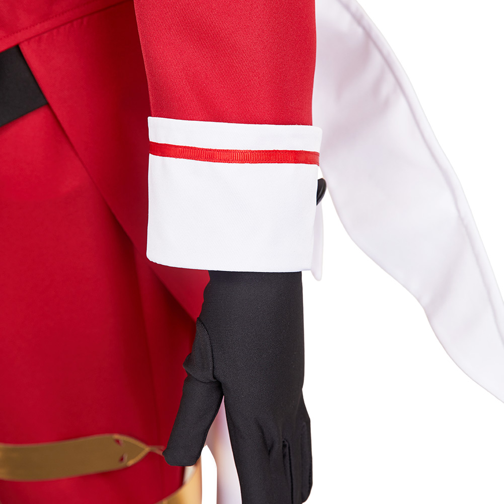 Hazbin Hotel  Lucifer Maid and Butler Cafe Bulter Red Unifrom Halloween Carnival Party Cosplay Costume