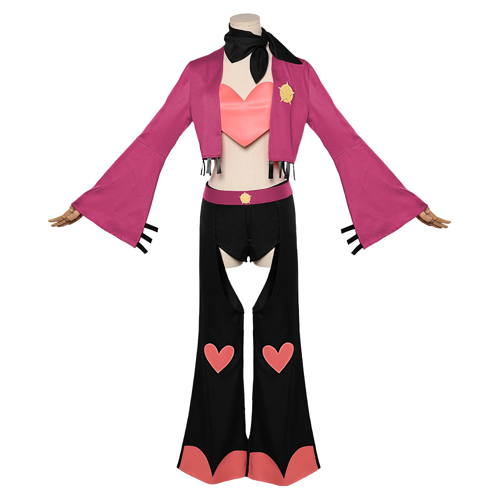 Hazbin Hotel Season 2 Angel Dust Cowboy Set Outfits Halloween Carnival Party Cosplay Costume
