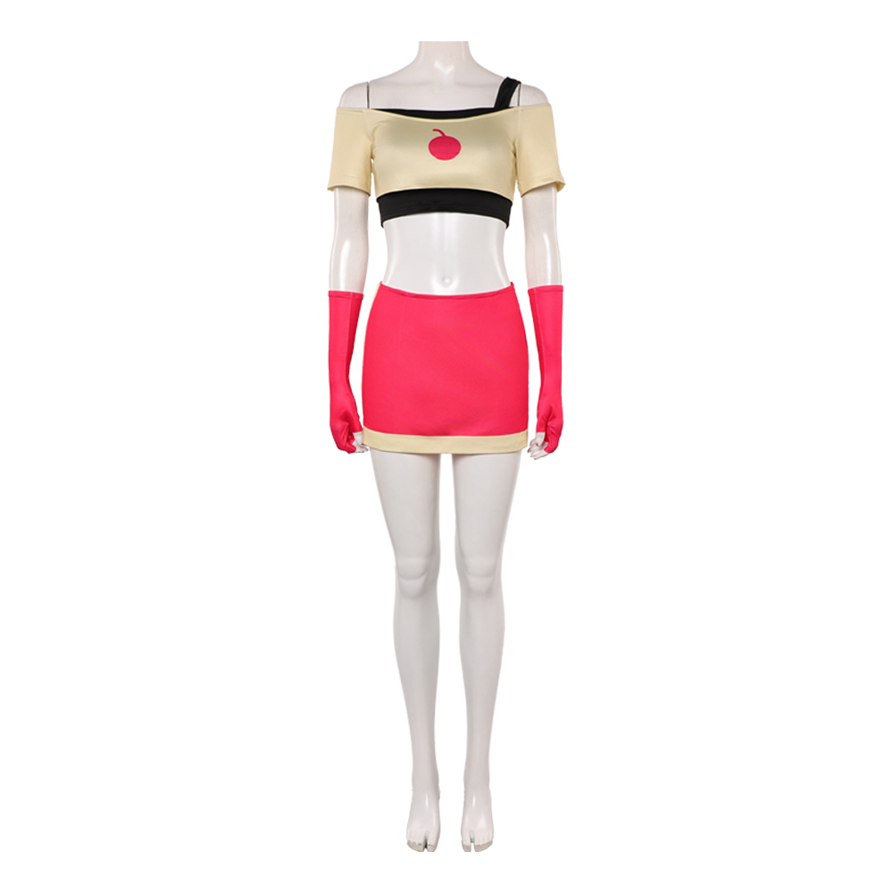 Hazbin Hotel Season 2 Cherri Bomb Top Skirt Set Outfits Halloween Carnival Party Cosplay Costume