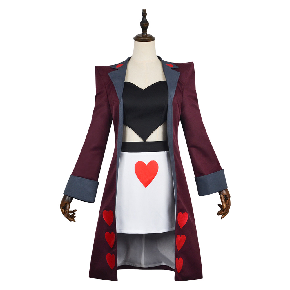 Hazbin Hotel Season 2 Velvette Coat Top Skirt Set Halloween Carnival Party Cosplay Costume