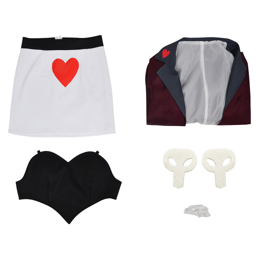 Hazbin Hotel Season 2 Velvette Coat Top Skirt Set Halloween Carnival Party Cosplay Costume