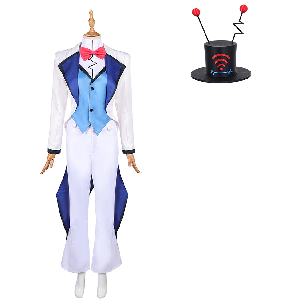 Hazbin Hotel Season 2 Vox White Suit Set Halloween Carnival Party Cosplay Costume