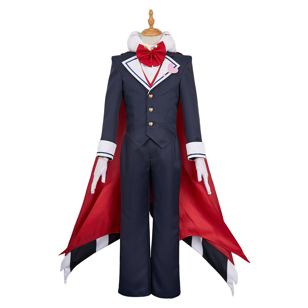 Hazbin Hotel Valentino Maid and Butler Cafe Butler Uniform Halloween Carnival Party Cosplay Costume