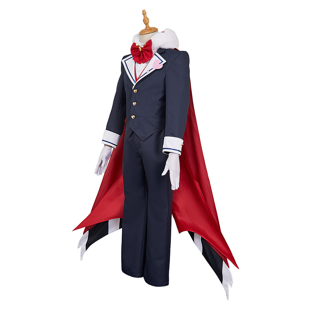 Hazbin Hotel Valentino Maid and Butler Cafe Butler Uniform Halloween Carnival Party Cosplay Costume