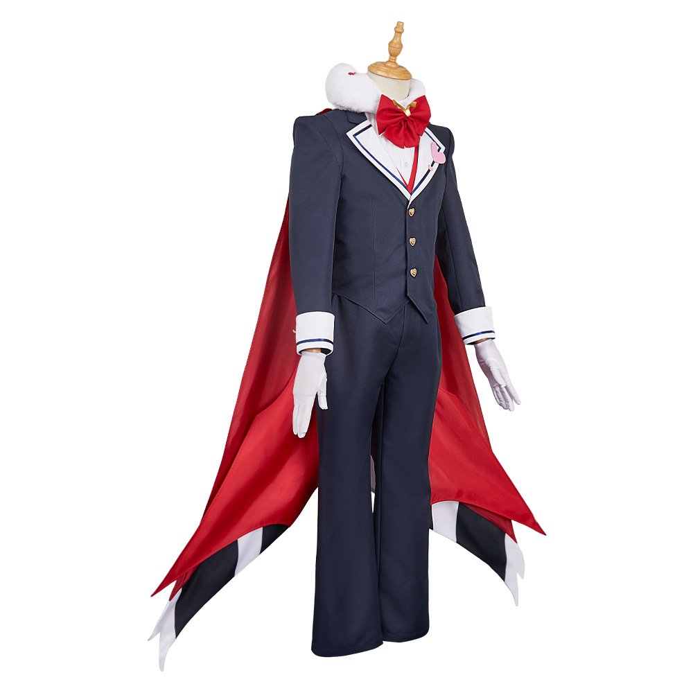 Hazbin Hotel Valentino Maid and Butler Cafe Butler Uniform Halloween Carnival Party Cosplay Costume