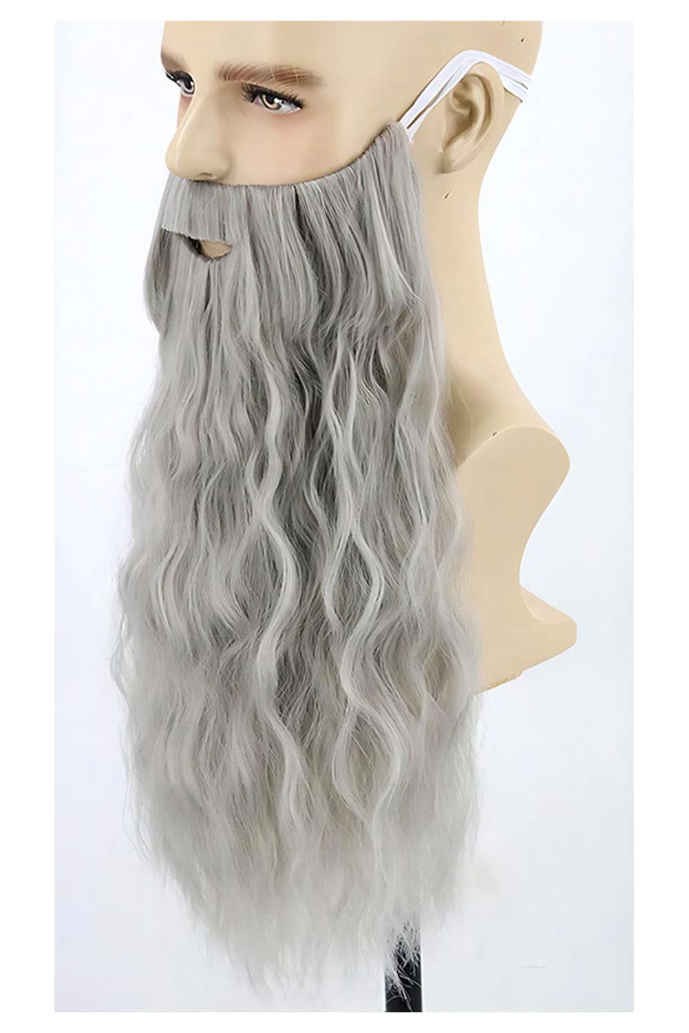 Hobbits Gandalf Dumbledore Elderly Wizard Cosplay Wig Heat Resistant Synthetic Hair and Beard Carnival Halloween Party Costume Accessories