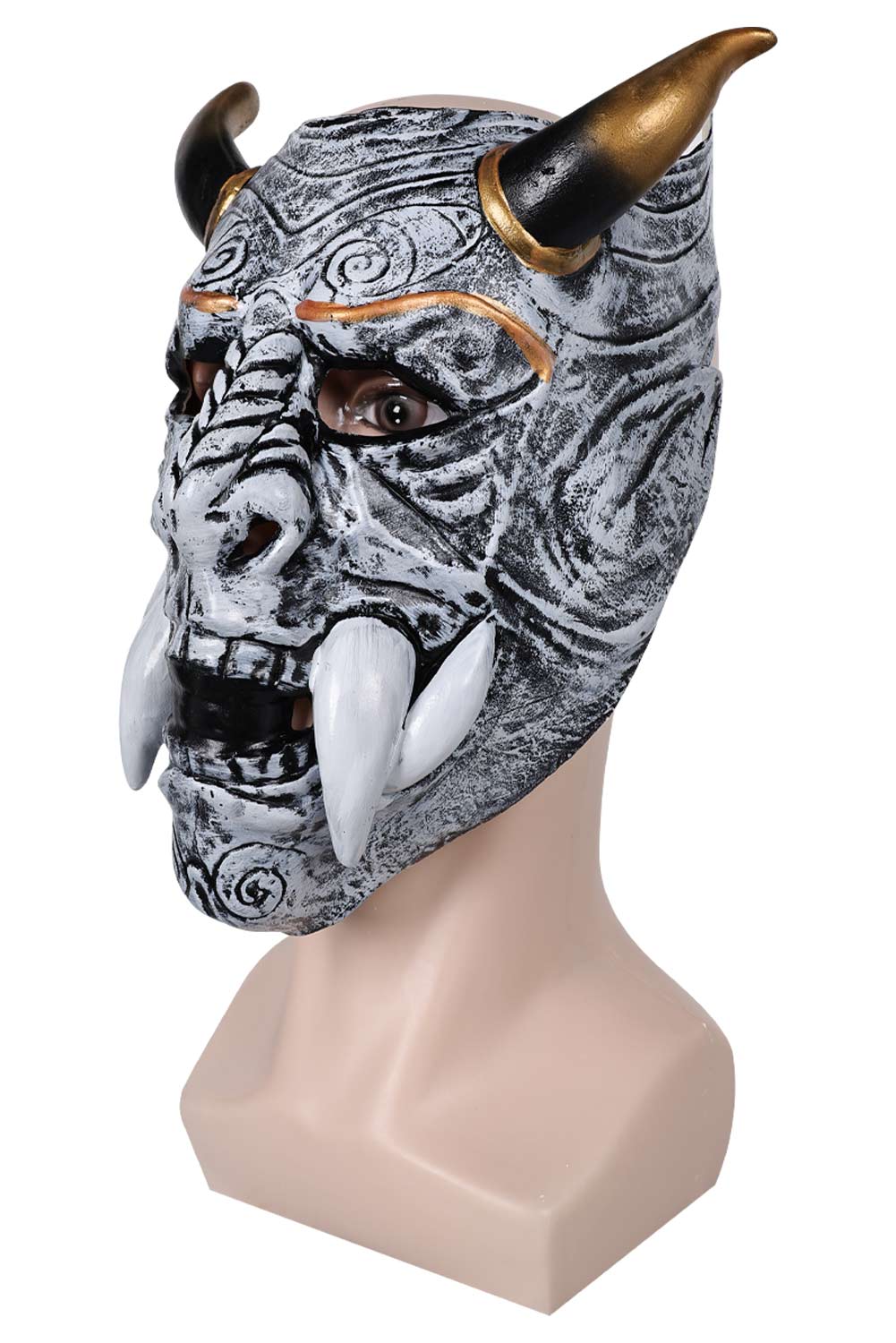 Japanese Devil Hannya Face Cosplay Latex Masks Helmet Masquerade Halloween Party Costume Props