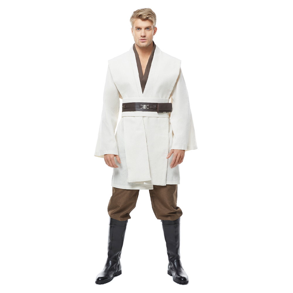 Jedi Knight Cosplay Costume White Version No Cloak Halloween Carnival Suit