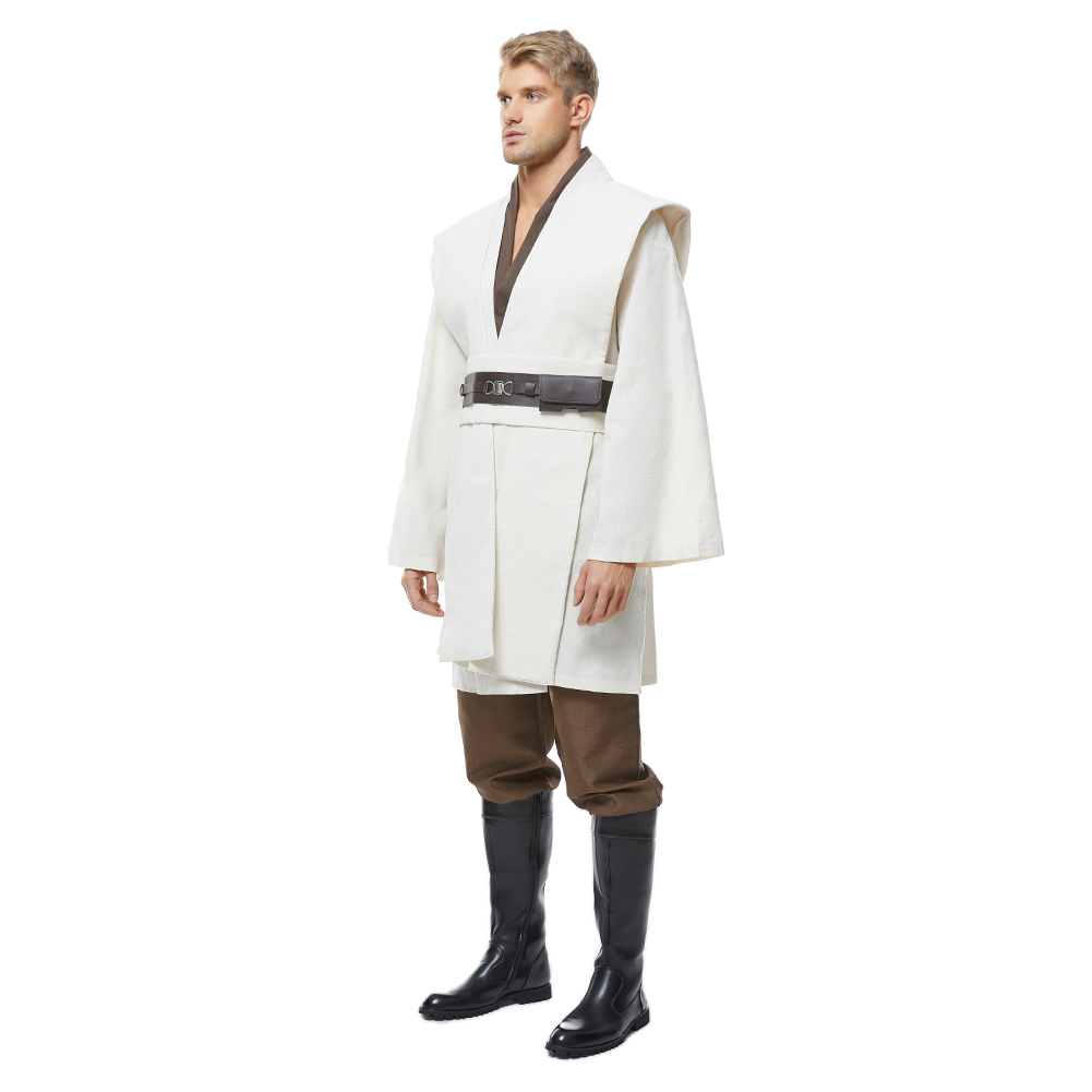 Jedi Knight Cosplay Costume White Version No Cloak Halloween Carnival Suit