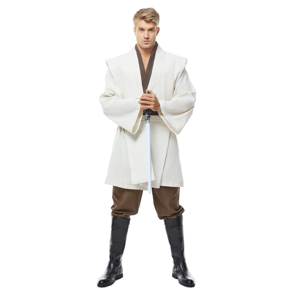Jedi Knight Cosplay Costume White Version No Cloak Halloween Carnival Suit