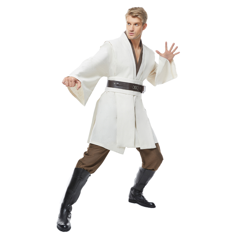 Jedi Knight Cosplay Costume White Version No Cloak Halloween Carnival Suit