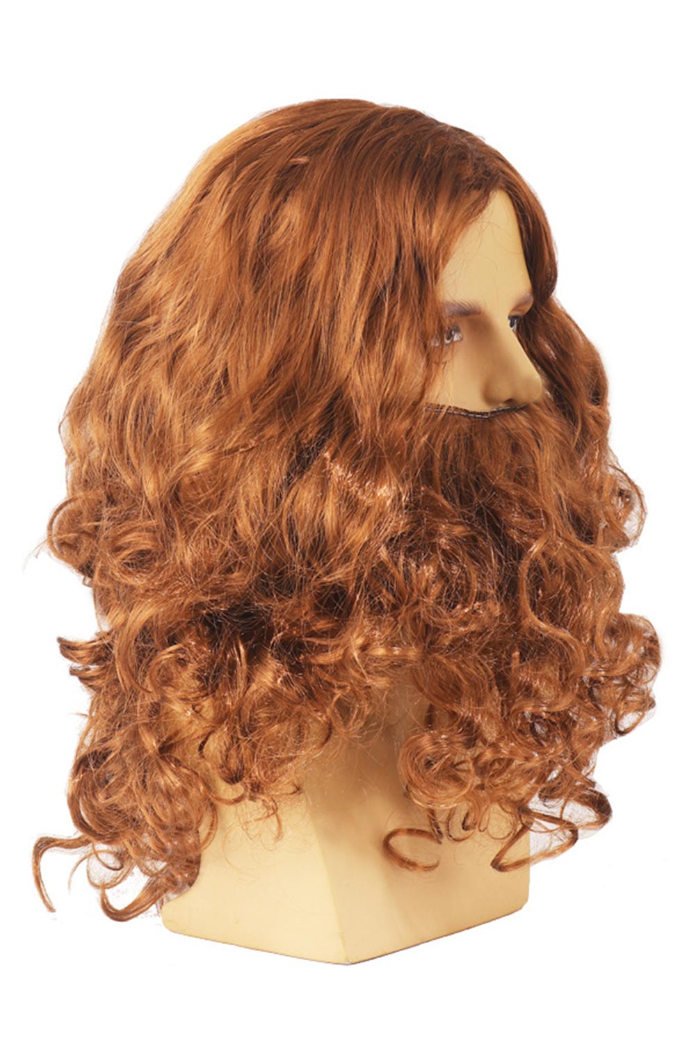 Jesus Santa Claus Kids Adult Cosplay Wig Long Curly Hair Heat Resistant Synthetic Hair Halloween Costume Accessories