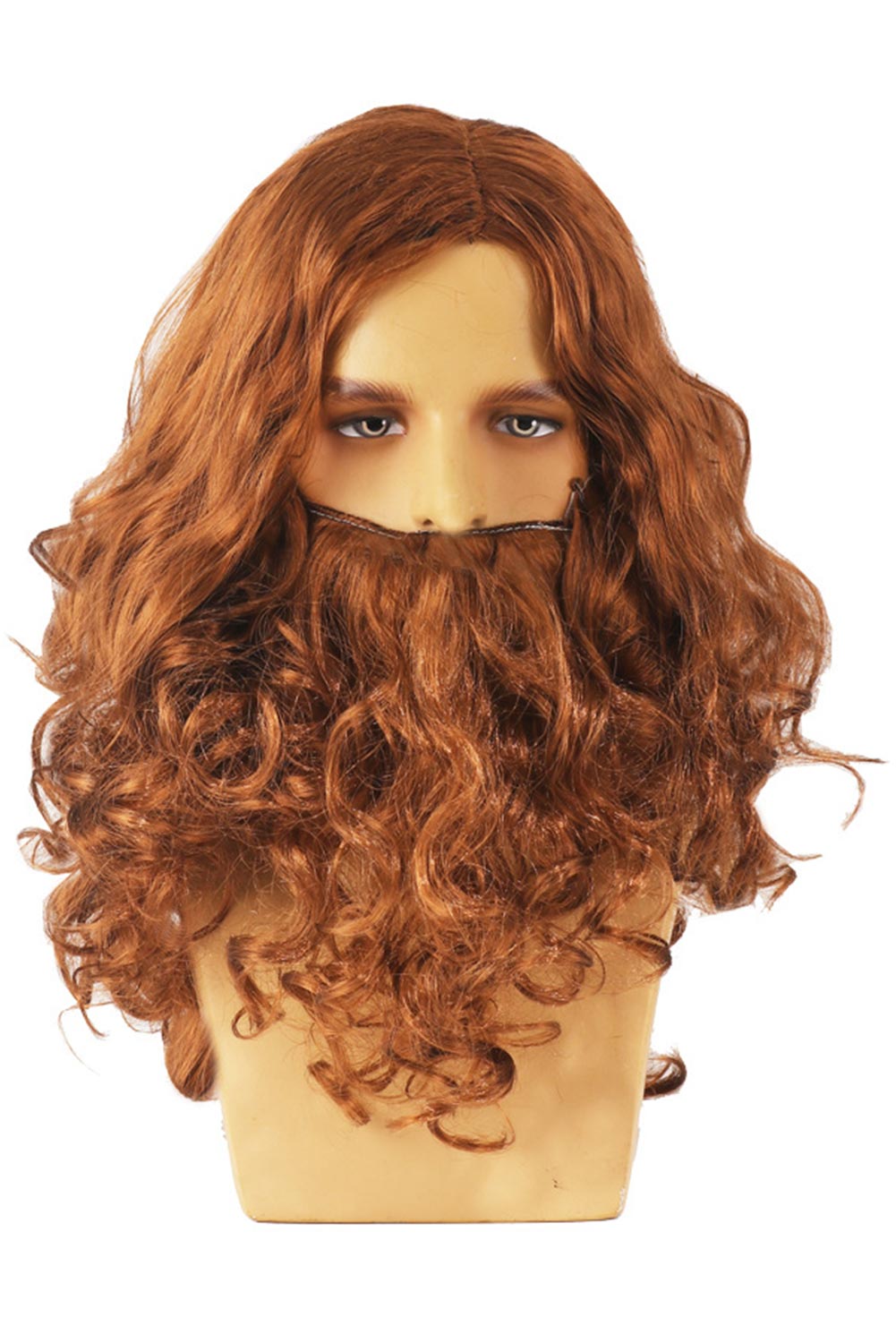 Jesus Santa Claus Kids Adult Cosplay Wig Long Curly Hair Heat Resistant Synthetic Hair Halloween Costume Accessories
