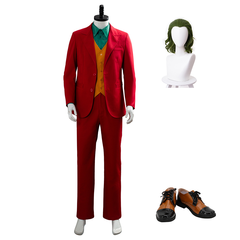 Joker 2019 Joaquin Phoenix Arthur Fleck Cosplay Costume Outfits Halloween Suit