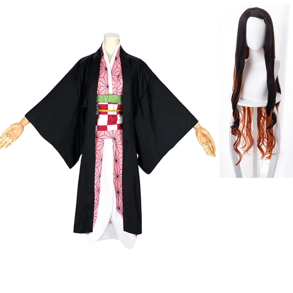 Kimetsu no Yaiba Kamado Nezuko Adult Kimono Outfits Halloween Carnival Suit Cosplay Costume
