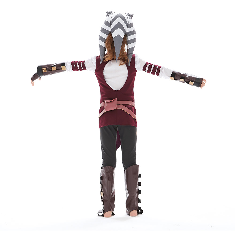 Kids Children Ahsoka Tano Cosplay Costume Outfits Halloween Carnival Suit