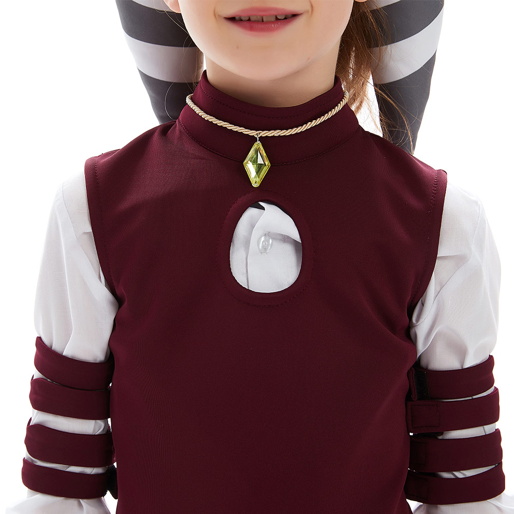 Kids Children Ahsoka Tano Cosplay Costume Outfits Halloween Carnival Suit
